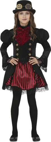 FIESTAS GUIRCA Elegantes Gothic Steampunk Mädchen - Fantasy Vintage Kleid in Rot Schwarz - Deluxe Kostüm Alter 7-9 Jahre für Halloween, Steampunk und Cosplay, Karneval/Fasching, Themen Partys FIESTAS GUIRCA Elegantes Gothic Steampunk Mädchen - Fantasy Vintage Kleid in Rot Schwarz - Deluxe Kostüm Alter 7-9 Jahre für Halloween, Steampunk und Cosplay, Karneval/Fasching, Themen Partys von FIESTAS GUIRCA