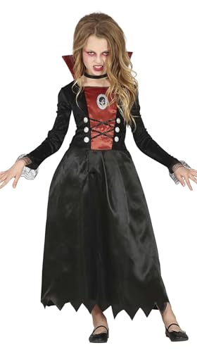 FIESTAS GUIRCA Elegantes Vampirin-Kostüm – Rotes und schwarzes Kleid für Mädchen von 14–16 Jahren von FIESTAS GUIRCA
