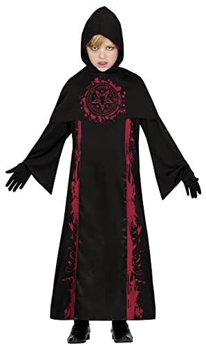 FIESTAS GUIRCA Finsterer Magier Kostüm – Schwarze Robe mit Kapuze Satanische Sekte Priester – Halloween Kinder Kostüm für Jungen von 10-12 Jahren FIESTAS GUIRCA Finsterer Magier Kostüm – Schwarze Robe mit Kapuze Satanische Sekte Priester – Halloween Kinder Kostüm für Jungen von 10-12 Jahren von FIESTAS GUIRCA