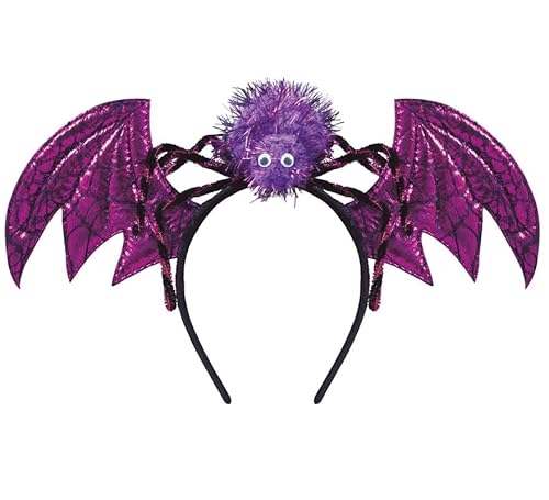FIESTAS GUIRCA Fledermaus-Haarreif für Halloween, Lila und Schwarz, Kostümzubehör FIESTAS GUIRCA Fledermaus-Haarreif für Halloween, Lila und Schwarz, Kostümzubehör von FIESTAS GUIRCA
