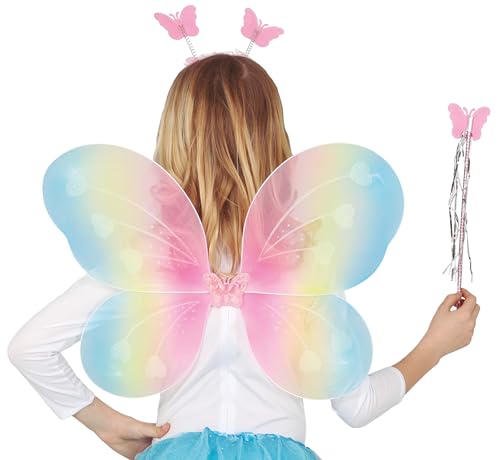 FIESTAS GUIRCA Flügel Multic, 48 x 38 cm, mit Stirnband und Zauberstab FIESTAS GUIRCA Flügel Multic, 48 x 38 cm, mit Stirnband und Zauberstab von FIESTAS GUIRCA