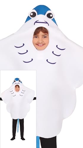 FIESTAS GUIRCA Freundlicher Stachelrochen Faschings Kostüm Kinder Jungen oder Mädchen – Manta Kostüm – Unterwasserwelt Tiere Karneval Kinder Kostüm Jungen und Mädchen 5-6 Jahre von FIESTAS GUIRCA