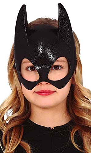 FIESTAS GUIRCA | Halbmaske Fledermaus für Kinder Schwarz PVC - Kostümzubehör für Fledermaus-Mädchen an Halloween und Partys - Ideal für Mädchen - Schwarz von FIESTAS GUIRCA