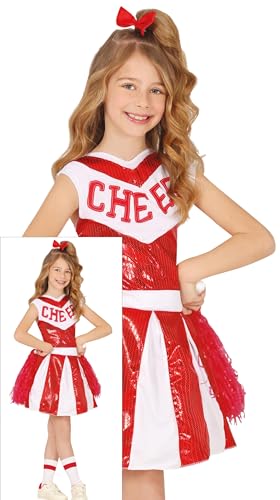FIESTAS GUIRCA Glitzernde Cheerleaderin mit Roten Paillettenkleid Karneval Kostüm Mädchen – Amerikanische Cheerleader Uniform – Karneval Kostüm Kinder Mädchen 7-9 Jahre FIESTAS GUIRCA Glitzernde Cheerleaderin mit Roten Paillettenkleid Karneval Kostüm Mädchen – Amerikanische Cheerleader Uniform – Karneval Kostüm Kinder Mädchen 7-9 Jahre von FIESTAS GUIRCA