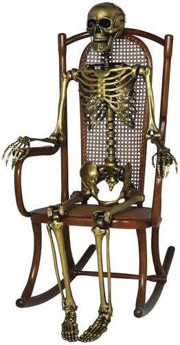 FIESTAS GUIRCA | Goldenes Skelett (160 cm) - Halloween Dekoration für Partys und Feiern - Ideal für gruselige Atmosphären und Themen mit Totenköpfen und Skeletten - Gold von FIESTAS GUIRCA