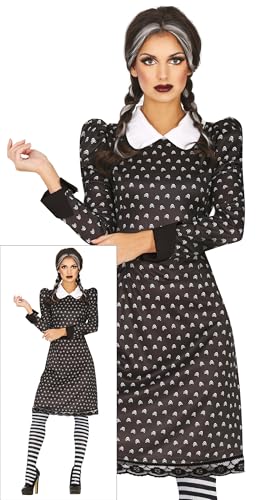 FIESTAS GUIRCA Gothic Familien Mädchen Kostüm – Elegantes schwarzes Kleid Halloween Kostüm Erwachsene Damen Größe 36-38 M FIESTAS GUIRCA Gothic Familien Mädchen Kostüm – Elegantes schwarzes Kleid Halloween Kostüm Erwachsene Damen Größe 36-38 M von FIESTAS GUIRCA