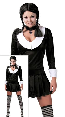 FIESTAS GUIRCA Gotisches Schulmädchen Halloween Kostüm Damen – Schwarzes Gothic Kleid mit weißem Kragen – Familien Mädchen Halloween Kostüm Damen L 40-42 FIESTAS GUIRCA Gotisches Schulmädchen Halloween Kostüm Damen – Schwarzes Gothic Kleid mit weißem Kragen – Familien Mädchen Halloween Kostüm Damen L 40-42 von FIESTAS GUIRCA