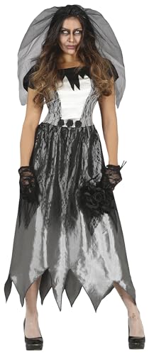 FIESTAS GUIRCA Grusel Geisterbraut - Hochzeitskleid mit Schleier Kostüm Erwachsene Damen Größe L 40-42 FIESTAS GUIRCA Grusel Geisterbraut - Hochzeitskleid mit Schleier Kostüm Erwachsene Damen Größe L 40-42 von FIESTAS GUIRCA
