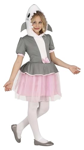 FIESTAS GUIRCA Haifisch Mädchen Kostüm – Hai Kleid und Rosa Tüllrock für Mädchen von 10-12 Jahren von FIESTAS GUIRCA