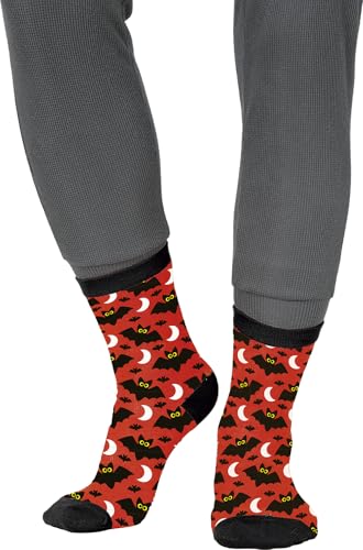 FIESTAS GUIRCA | Halloween Socken mit Fledermäusen aus 100% Baumwolle Größe (22-28) - Rote Socken für Kinder für Halloween Kostüme und Themenpartys - Lustige Accessoires für Kinder von FIESTAS GUIRCA