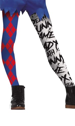 FIESTAS GUIRCA Paar Harleen Quinzel Gefährliche Mädchen Strumpfhose - Besondere Halloween Dekoration - Thema(e): von FIESTAS GUIRCA