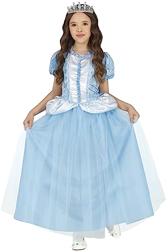 FIESTAS GUIRCA Himmlische Prinzessin Karneval Kostüm Mädchen – Blaues Prinzessinnen Kleid Mädchen – Schneekönigin Fasching Karneval Kostüm Kinder Mädchen 7-9 Jahre von FIESTAS GUIRCA