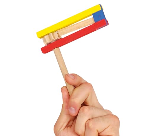 FIESTAS GUIRCA | Holzratsche Multicolor (14 cm) - Musikinstrument für Geburtstagsfeiern und Silvesterfeiern - Lustiges Zubehör für Kinder und Erwachsene - Multicolor von FIESTAS GUIRCA