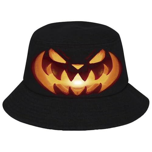 FIESTAS GUIRCA | Horror Kürbis Hut für Partys (Einheitsgröße) - Lustiges Accessoire für Junggesellenabschiede und Halloween - Ideal für Kostümpartys - Schwarz von FIESTAS GUIRCA