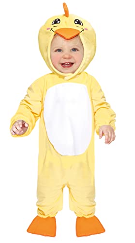 Fiestas GUiRCA Hübsches Entlein Baby Kostüm – Gelber Enten Overall mit Kapuze Tierkostüm für Babys von 12-18 Monaten von Fiestas GUiRCA