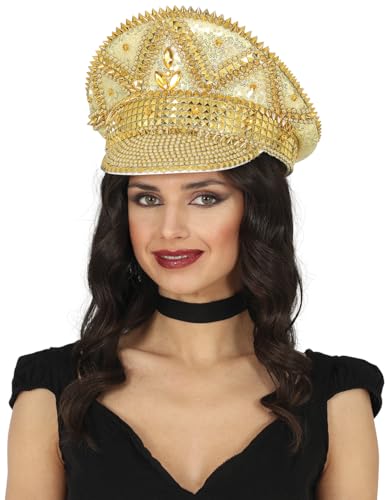 FIESTAS GUIRCA | Kapitänsmütze mit goldenen Juwelen (Einheitsgröße) - Kostümzubehör für Junggesellenabschiede und Kostümpartys - Ideal für Erwachsene Unisex - Gold von FIESTAS GUIRCA