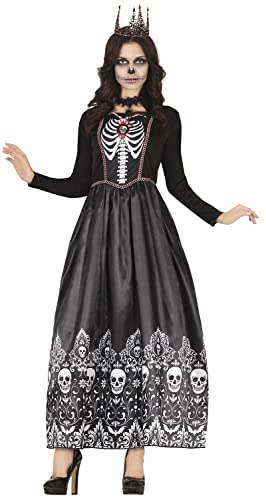 FIESTAS GUIRCA Königin der Toten Kostüm – Langes Schwarzes Skelett Kleid Tag der Toten Halloween Kostüm Erwachsene Damen Größe 36-38 M FIESTAS GUIRCA Königin der Toten Kostüm – Langes Schwarzes Skelett Kleid Tag der Toten Halloween Kostüm Erwachsene Damen Größe 36-38 M von FIESTAS GUIRCA