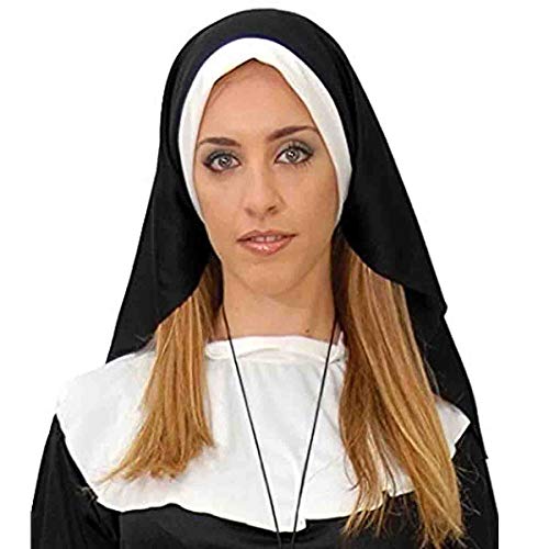 FIESTAS GUIRCA Kopfbedeckungen Schwarze Schleier Nonne Schwester verkleideter Sister Act von FIESTAS GUIRCA