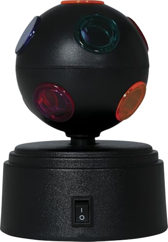 FIESTAS GUIRCA | LED Disco Kugel Schwarz (9x9x12 cm) - Party Dekoration für Feiern und Events - Ideal für Tanzveranstaltungen, Geburtstage und Silvester - Lichteffekt mit Batterien - Schwarz von FIESTAS GUIRCA