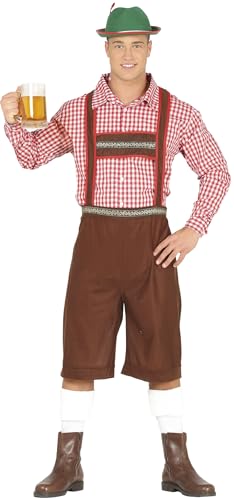 FIESTAS GUIRCA Lederhosen-Look Oktoberfest Kostüm Herren – Oktoberfest Tracht Herren – Oktoberfest Herren Outfit aus Stoff für Karneval Fasching Größe S 46-48 FIESTAS GUIRCA Lederhosen-Look Oktoberfest Kostüm Herren – Oktoberfest Tracht Herren – Oktoberfest Herren Outfit aus Stoff für Karneval Fasching Größe S 46-48 von FIESTAS GUIRCA