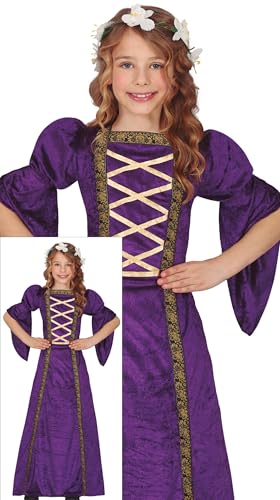 FIESTAS GUIRCA Lila Dame Karneval Kostüm Mädchen – Mittelalterliche Prinzessin Kostüm – Adlige Königin Fasching Karneval Kostüm Kinder Mädchen 7-9 Jahre FIESTAS GUIRCA Lila Dame Karneval Kostüm Mädchen – Mittelalterliche Prinzessin Kostüm – Adlige Königin Fasching Karneval Kostüm Kinder Mädchen 7-9 Jahre von FIESTAS GUIRCA