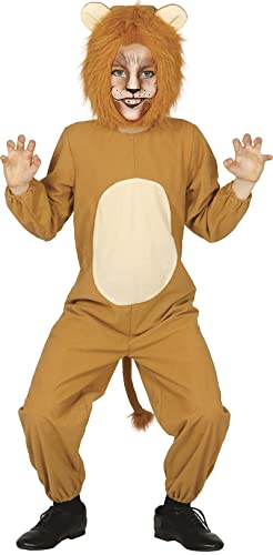 FIESTAS GUIRCA | Löwe Kostüm für Kinder (3-4 Jahre) - Kapuze, Schwanz und Overall - Tierkostüme für Halloween, Karneval und Kostümpartys - Ideal für Jungen und Mädchen - Braun von FIESTAS GUIRCA