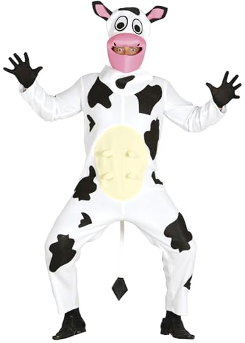 Fiestas Guirca Lustiges Kuh Onesie Erwachsene - Größe L 52 – 54 - Kuh Kostüm Herren u Damen - Kuh Kostüm Erwachsene Karneval, Fasching Kostüm Damen Lustig, Lustige Kostüme Männer Kuh Pyjama Fiestas Guirca Lustiges Kuh Onesie Erwachsene - Größe L 52 – 54 - Kuh Kostüm Herren u Damen - Kuh Kostüm Erwachsene Karneval, Fasching Kostüm Damen Lustig, Lustige Kostüme Männer Kuh Pyjama von Fiestas Guirca