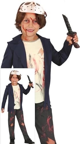 FIESTAS GUIRCA Machete Killer Halloween Kostüm Kinder – Horror Killer Kostüm inkl. Hockey Maske, Jacke, Oberteil und Hose – Halloween-Kostüm Junge 7-9 Jahre FIESTAS GUIRCA Machete Killer Halloween Kostüm Kinder – Horror Killer Kostüm inkl. Hockey Maske, Jacke, Oberteil und Hose – Halloween-Kostüm Junge 7-9 Jahre von FIESTAS GUIRCA