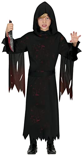 FIESTAS GUIRCA Messer Mörder Kostüm – Sensenmann Killer Schwarze Robe mit Kapuze – Halloween Kinder Kostüm für Jungen von 7-9 Jahren FIESTAS GUIRCA Messer Mörder Kostüm – Sensenmann Killer Schwarze Robe mit Kapuze – Halloween Kinder Kostüm für Jungen von 7-9 Jahren von FIESTAS GUIRCA