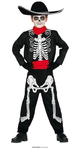 FIESTAS GUIRCA Mexikanisches Skelett Halloween Kostüm Kinder – Mariachi Anzug zum Tag der Toten – Día De Los Muertos Halloween-Kostüm Junge 3-4 Jahre von FIESTAS GUIRCA
