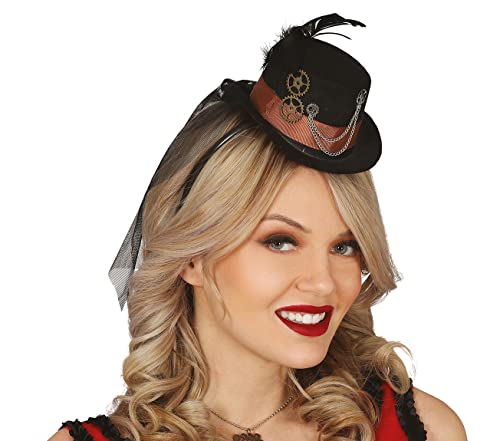 FIESTAS GUIRCA Mini Hut mit Haarreif für Steampunk Kostüm Damen FIESTAS GUIRCA Mini Hut mit Haarreif für Steampunk Kostüm Damen von FIESTAS GUIRCA