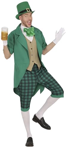 FIESTAS GUIRCA Mr. Patrick Karneval Kostüm Herren – Bezaubernder grüner Kobold – St. Patrick's Day Herren Kostüm Karneval Fasching Größe L 52-54 von FIESTAS GUIRCA
