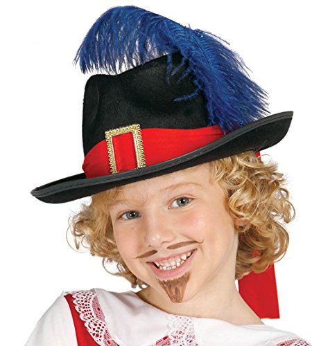 FIESTAS GUIRCA | Musketier Hut für Kinder - Kostümzubehör für Jungen - Ideal für Banditen- und Musketierpartys, Karneval und Halloween - Perfekt für Feiern und Events - Schwarz FIESTAS GUIRCA | Musketier Hut für Kinder - Kostümzubehör für Jungen - Ideal für Banditen- und Musketierpartys, Karneval und Halloween - Perfekt für Feiern und Events - Schwarz von FIESTAS GUIRCA