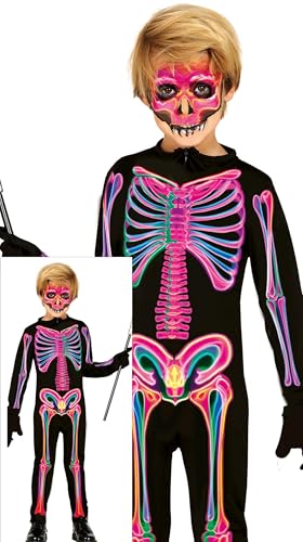 FIESTAS GUIRCA Neon Skelett Halloween Kostüm Kinder – Skelett Overall Kostüm – Kostüm Kinder Halloween Mädchen oder Jungen 3-4 Jahre FIESTAS GUIRCA Neon Skelett Halloween Kostüm Kinder – Skelett Overall Kostüm – Kostüm Kinder Halloween Mädchen oder Jungen 3-4 Jahre von FIESTAS GUIRCA