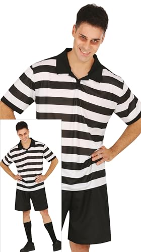 FIESTAS GUIRCA Nerviger Bruder Halloween Kostüm Herren – Schwarz Weiß Gestreiftes Oberteil, Shorts – Gotischer Familien Junge Kostüm Herren Halloween L 52-54 FIESTAS GUIRCA Nerviger Bruder Halloween Kostüm Herren – Schwarz Weiß Gestreiftes Oberteil, Shorts – Gotischer Familien Junge Kostüm Herren Halloween L 52-54 von FIESTAS GUIRCA