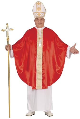 FIESTAS GUIRCA Papst Karneval Kostüm Herren – Rotes Kardinalkostüm mit Papsthut – Bischof Herren Kostüm Karneval Fasching Größe XL 54-56 FIESTAS GUIRCA Papst Karneval Kostüm Herren – Rotes Kardinalkostüm mit Papsthut – Bischof Herren Kostüm Karneval Fasching Größe XL 54-56 von FIESTAS GUIRCA