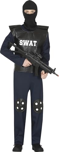 Fiestas Guirca Polizei Kostüm Kinder, SWAT Kostüm o. SEK Kostüm Kinder 14-16 Jahre - Kostüm Polizei Kinder - FBI Polizei Uniform, Polizeimütze Kinder Karneval, SEK Fasching Kostüm Kinder Junge Fiestas Guirca Polizei Kostüm Kinder, SWAT Kostüm o. SEK Kostüm Kinder 14-16 Jahre - Kostüm Polizei Kinder - FBI Polizei Uniform, Polizeimütze Kinder Karneval, SEK Fasching Kostüm Kinder Junge von Fiestas Guirca