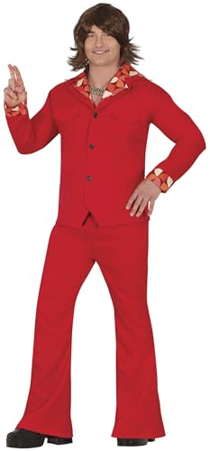 FIESTAS GUIRCA Red Disco Star 70er Jahre Bekleidung Herren Disco Kostüm – 70er Jahre Disco Kleidung Herren Karneval – 60er Roter Anzug Disco Outfit Herren Größe M 48-50 FIESTAS GUIRCA Red Disco Star 70er Jahre Bekleidung Herren Disco Kostüm – 70er Jahre Disco Kleidung Herren Karneval – 60er Roter Anzug Disco Outfit Herren Größe M 48-50 von FIESTAS GUIRCA