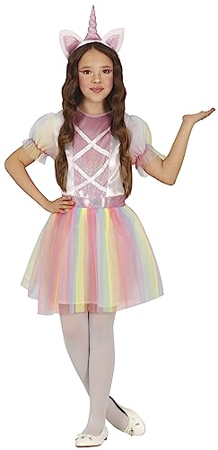 FIESTAS GUIRCA Regenbogen Einhorn Karneval Kostüm Mädchen – Rosegold Glitzer Einhorn Tutukleid – Fasching Karneval Kostüm Kinder Mädchen 10-12 Jahre von FIESTAS GUIRCA