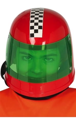 FIESTAS GUIRCA Rennfahrer-Helm für Kinder Faschings-Zubehör rot-grün - Multicolore von FIESTAS GUIRCA