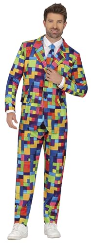 FIESTAS GUIRCA Retro Blocks Anzug Karneval Kostüm Herren – 80er Jahre Anzug mit buntem Videospielmuster Lustiges Herrenkostüm – 90er Jahre Junggesellenabschied Herren Kostüm Karneval Fasching Größe L FIESTAS GUIRCA Retro Blocks Anzug Karneval Kostüm Herren – 80er Jahre Anzug mit buntem Videospielmuster Lustiges Herrenkostüm – 90er Jahre Junggesellenabschied Herren Kostüm Karneval Fasching Größe L von FIESTAS GUIRCA