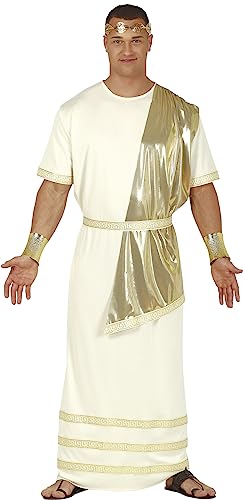 FIESTAS GUIRCA Römischer Kaiser Kostüm – Römische Toga Gold & Weiß – Griechischer Gott Karneval Kostüm Herren Größe M 48-50 FIESTAS GUIRCA Römischer Kaiser Kostüm – Römische Toga Gold & Weiß – Griechischer Gott Karneval Kostüm Herren Größe M 48-50 von FIESTAS GUIRCA