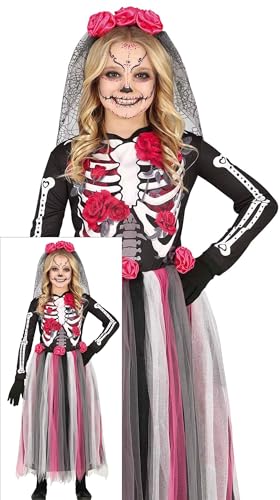 FIESTAS GUIRCA Rosa Tag der Toten Halloween Kostüm Kinder – Langes Día De Los Muertos Skelett Kleid & Blumen Haarreif – Kostüm Kinder Halloween Mädchen 3-4 Jahre FIESTAS GUIRCA Rosa Tag der Toten Halloween Kostüm Kinder – Langes Día De Los Muertos Skelett Kleid & Blumen Haarreif – Kostüm Kinder Halloween Mädchen 3-4 Jahre von FIESTAS GUIRCA