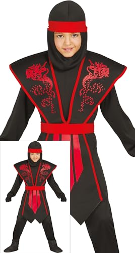 Fiestas Guirca Rot Schwarzer Drachen Ninja Kostüm Kinder - Alter 5-6 J. - Kostüm Ninja Kinder Jungen - Ninja Maske u. Ninja Anzug - Samurai Kostüm Karneval, Fasching, Geburtstagsgeschenk Jungen Fiestas Guirca Rot Schwarzer Drachen Ninja Kostüm Kinder - Alter 5-6 J. - Kostüm Ninja Kinder Jungen - Ninja Maske u. Ninja Anzug - Samurai Kostüm Karneval, Fasching, Geburtstagsgeschenk Jungen von Fiestas Guirca