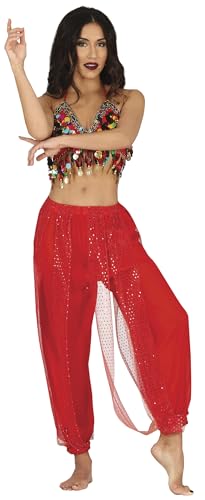FIESTAS GUIRCA | Rote Bauchtanz Hose (38-40/M) - Kostüm Zubehör für Damen - Ideal für Scheich- und Wüstenprinz Partys, Karneval und Halloween - Rot von FIESTAS GUIRCA