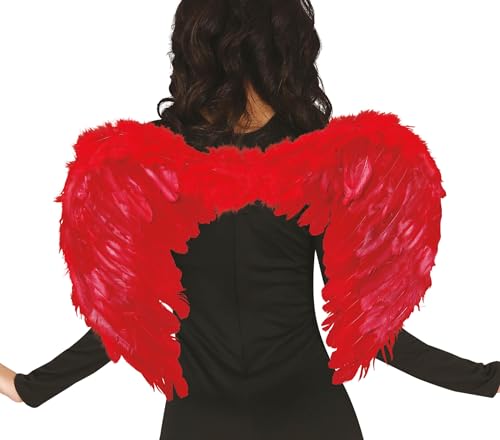 FIESTAS GUIRCA | Rote Federflügel - Kostümzubehör für Erwachsene - Ideal für Halloween, Themenpartys und Feiern - Perfekt für Dämonen und Engel - Rot von FIESTAS GUIRCA