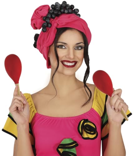 FIESTAS GUIRCA | Rote Holz-Maraca (20 cm) - Musikinstrument für Partys und Feiern - Kostümzubehör für Karneval und Halloween - Ideal für alle Nutzer - Rot von FIESTAS GUIRCA