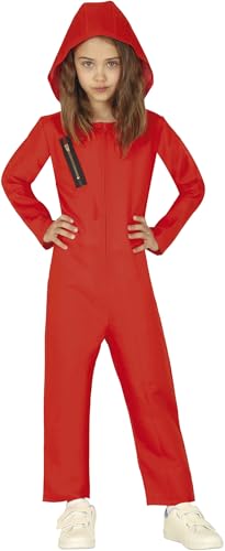 FIESTAS GUIRCA | Roter Häfling Kostüm für Kinder (10-12 Jahre) - Kapuze und Overall - Film- und Dieb Kostüme für Halloween, Karneval und Kostümpartys - Unisex - Rot von FIESTAS GUIRCA