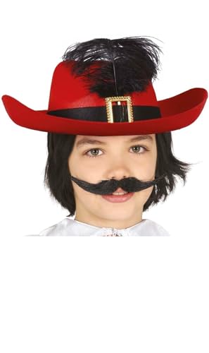 FIESTAS GUIRCA Roter Musketierhut für Kinder, Bunt FIESTAS GUIRCA Roter Musketierhut für Kinder, Bunt von FIESTAS GUIRCA