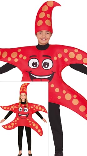 FIESTAS GUIRCA Roter Seestern Faschings Kostüm Kinder Jungen oder Mädchen – Seestern Tunika & Mütze – Unterwasserwelt Tiere Karneval Kinder Kostüm Jungen und Mädchen 5-6 Jahre FIESTAS GUIRCA Roter Seestern Faschings Kostüm Kinder Jungen oder Mädchen – Seestern Tunika & Mütze – Unterwasserwelt Tiere Karneval Kinder Kostüm Jungen und Mädchen 5-6 Jahre von FIESTAS GUIRCA